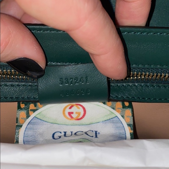 Gucci Rajah Green Genuine Python Large Tote - Picture 11 of 13